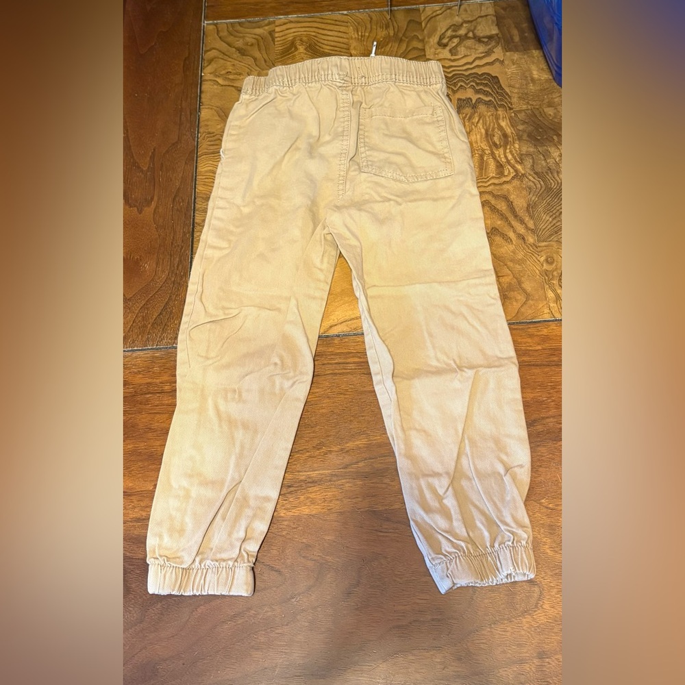 Kids Tan Jogger Pants - Picture 2 of 3